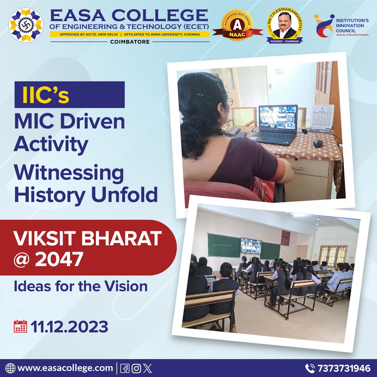 MIC-Driven Educational Session Witnessing VIKSIT BHARAT @ 2047!