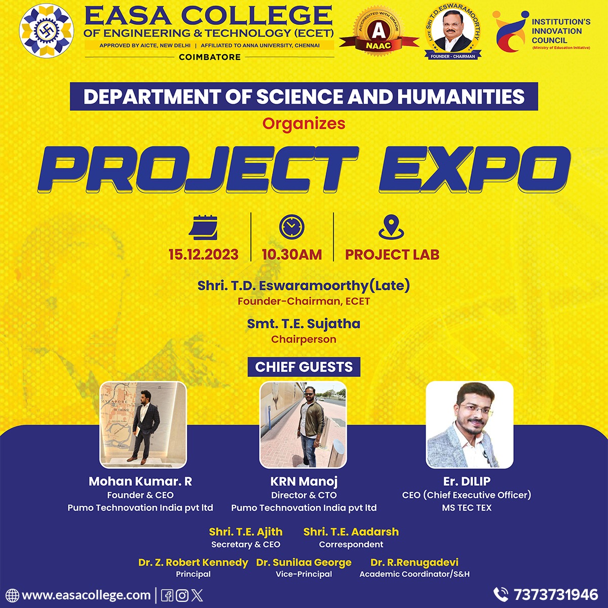 Department of Science & Humanities Organized PROJECT EXPO 2023