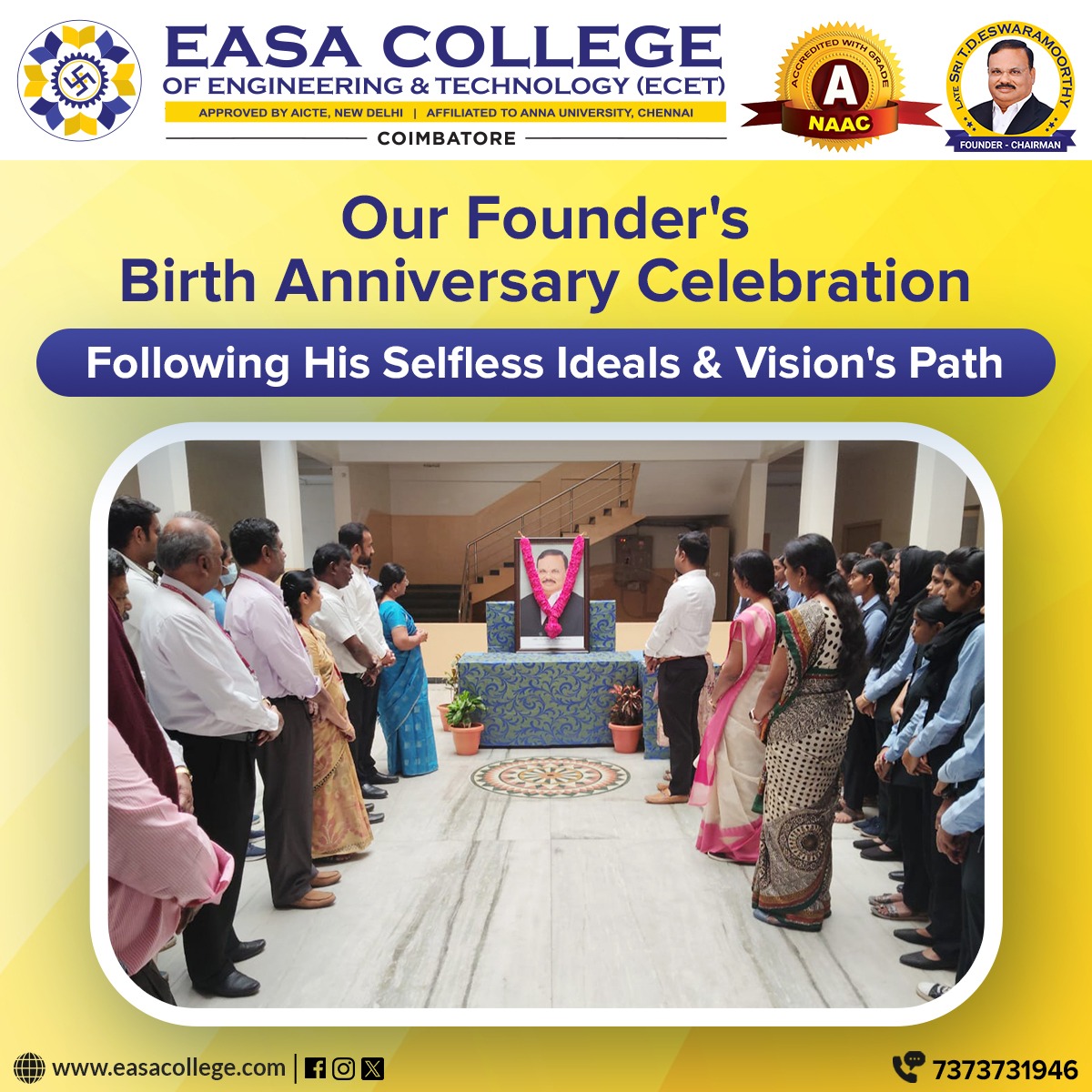 Founder Birth Anniversary 2023- NSS Unit Organized Selfless Services  