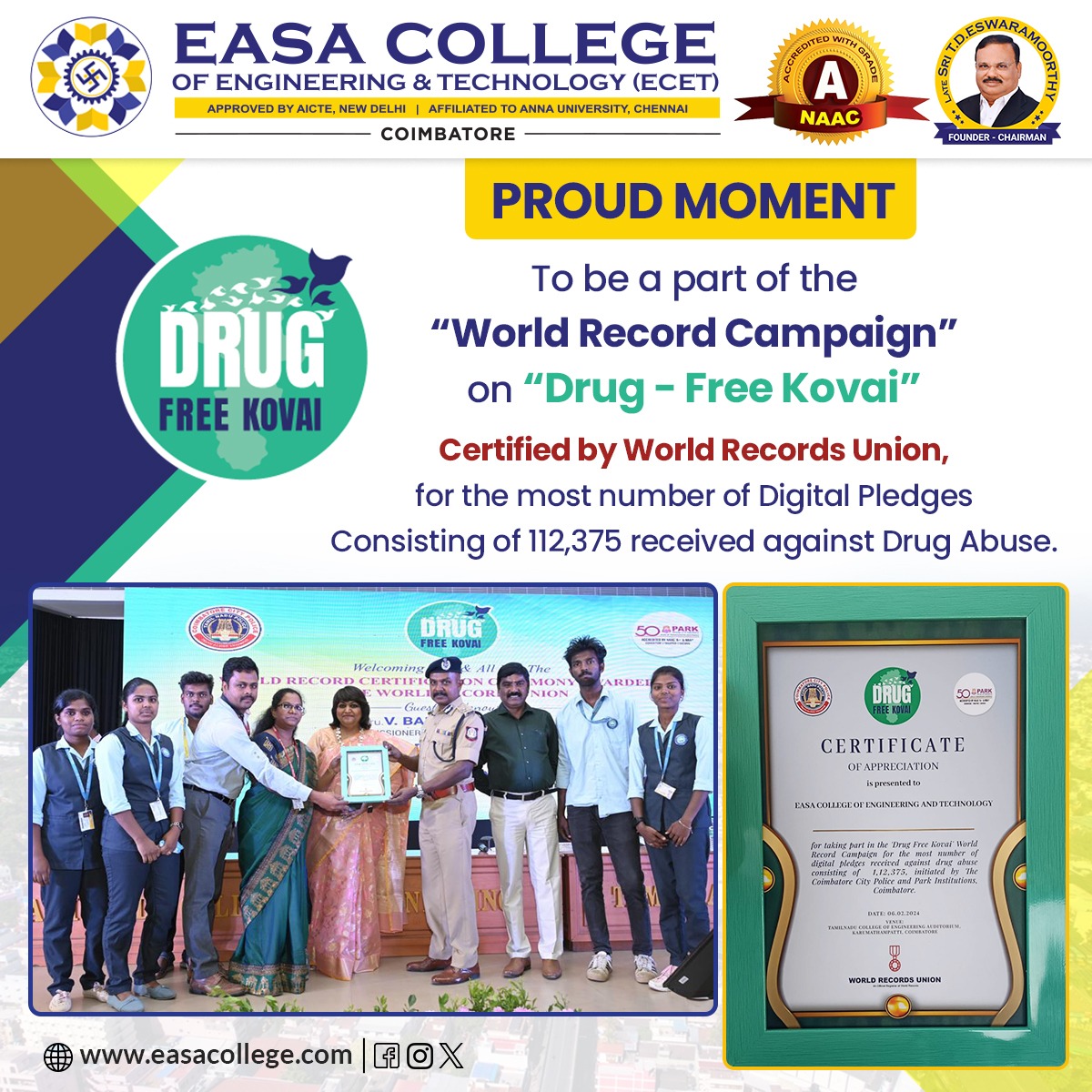 World Record Campaign - Drug Free Kovai
