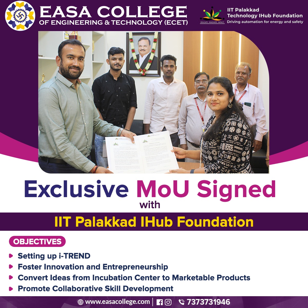 MoU Singed With IIT Palakkad